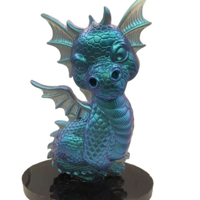Dragon en résine sur support 