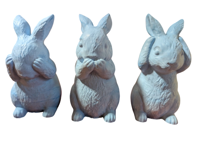 Les 3 lapins (le lot est non dissociable) bleu