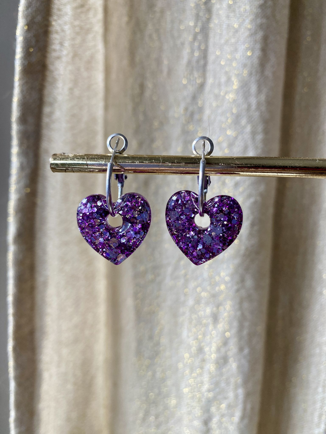 Créoles coeur - lavender haze