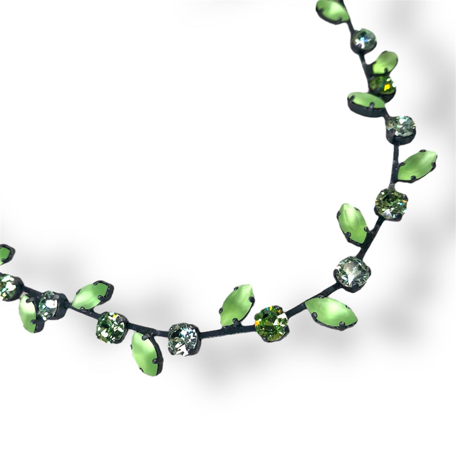 Collier RANKE Peridotmattmix, Grün