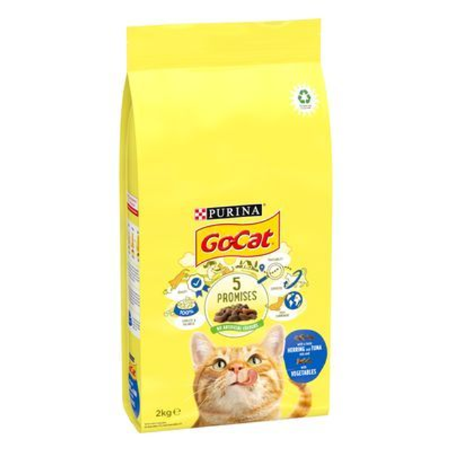 Purina Gocat Herring &amp; Tuna with Veg 2Kg