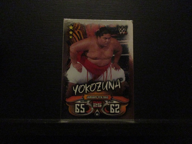 Yokozuna - Raw 25 Years Slam Attax Live Original Trading Card #80