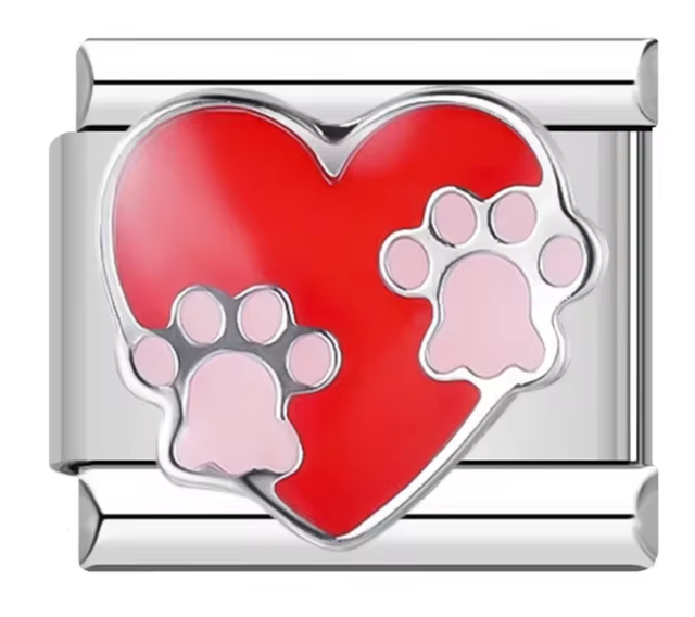 Charm Corazón con Patitas