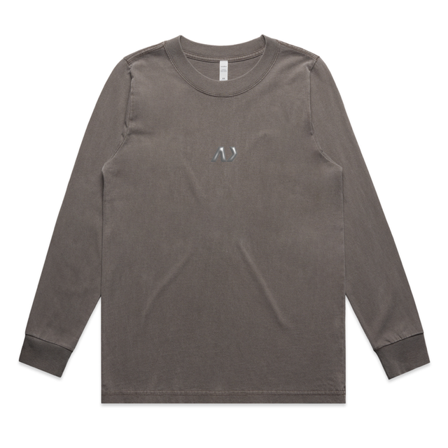 Woman’s Longsleeve Faded Heavy T - Grey 
