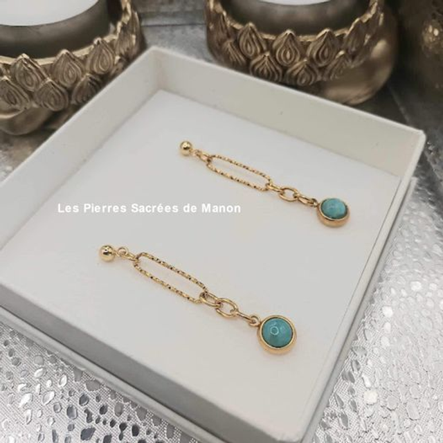 Boucles d&#039;oreilles Amazonite 