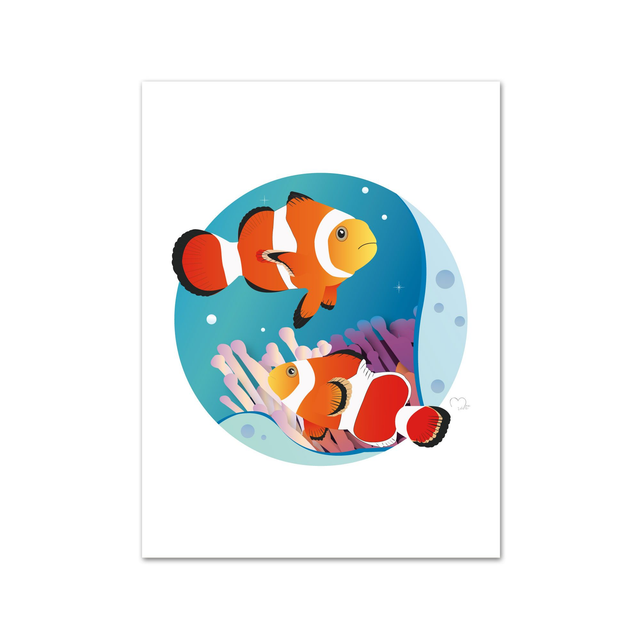 Affiche Océan Poissons clown