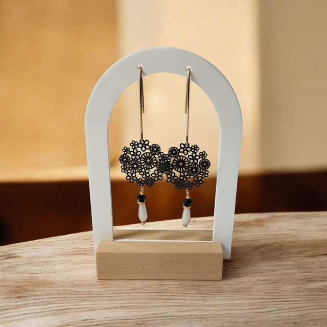 Boucles d&#039;oreilles noir