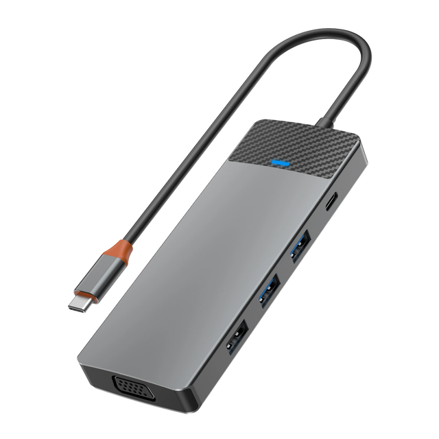 WiWU HUB USB-C 9 en 1 Multifonction (Linker 921HV)