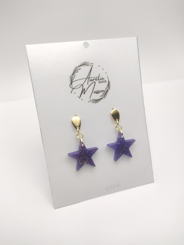 Boucles d'oreilles résine