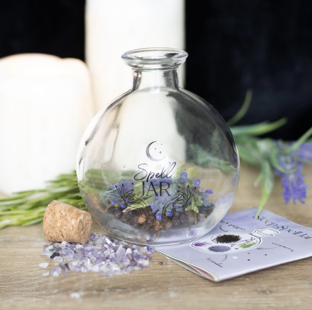 Glass Spell Jar with Recipe Booklet