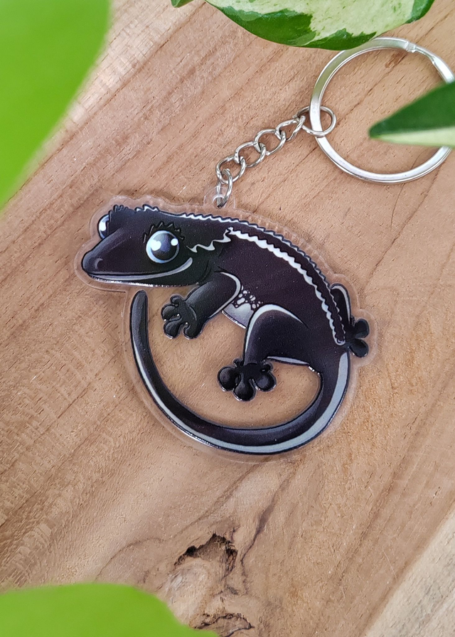 Porte-clés - Gecko à crête Axanthique
