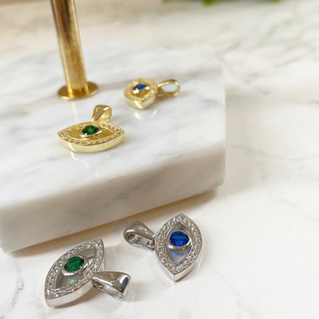 Just Charms Diamond Eye Pendant