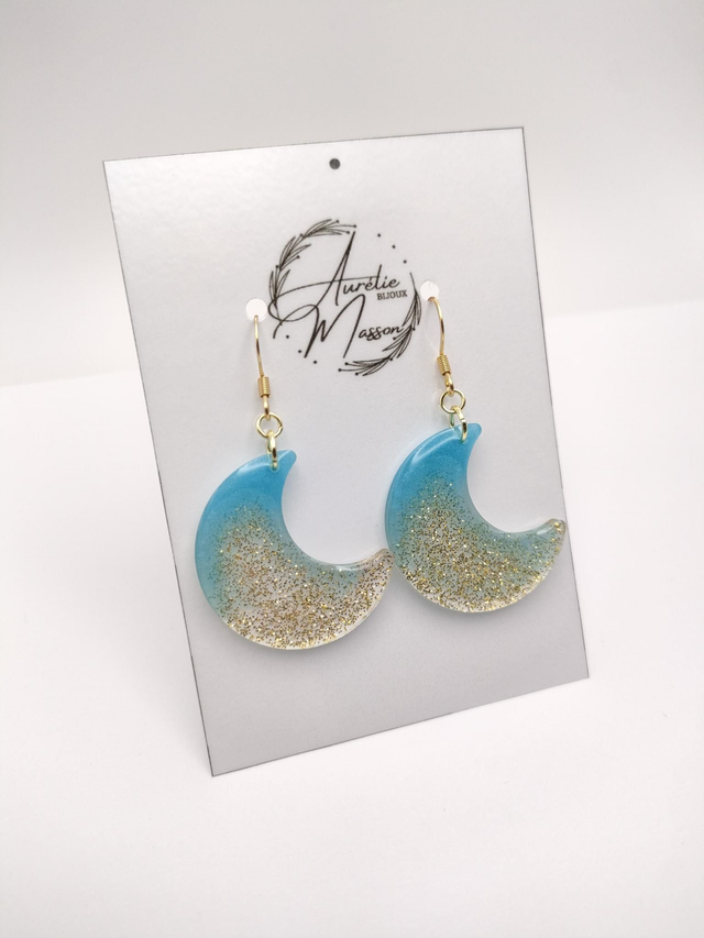 Boucles d'oreilles résine