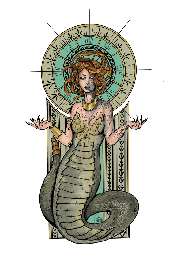 Déesse Art nouveau "Méduse"