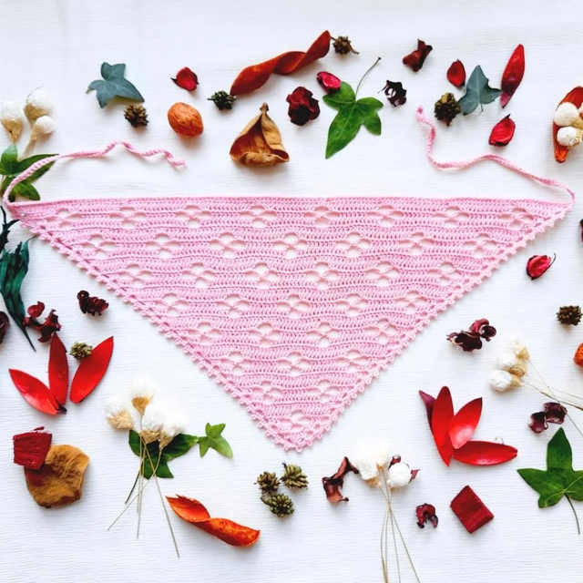 Bandana Maëlys - Fait main au crochet en 100% coton 