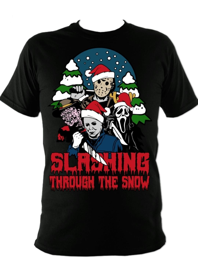 Slashing Through The Snow Christmas T-shirt