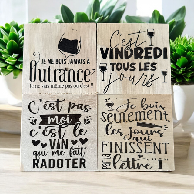 Dessous de verres thème Vin