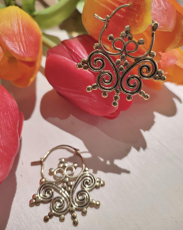 🌀 Boucles d’oreilles en bronze – Volutes Bohèmes