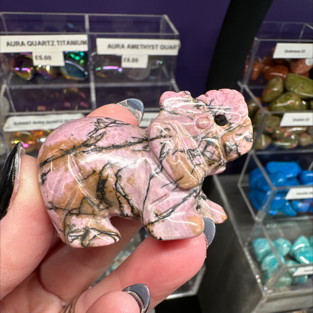 Rhodonite Elephant 