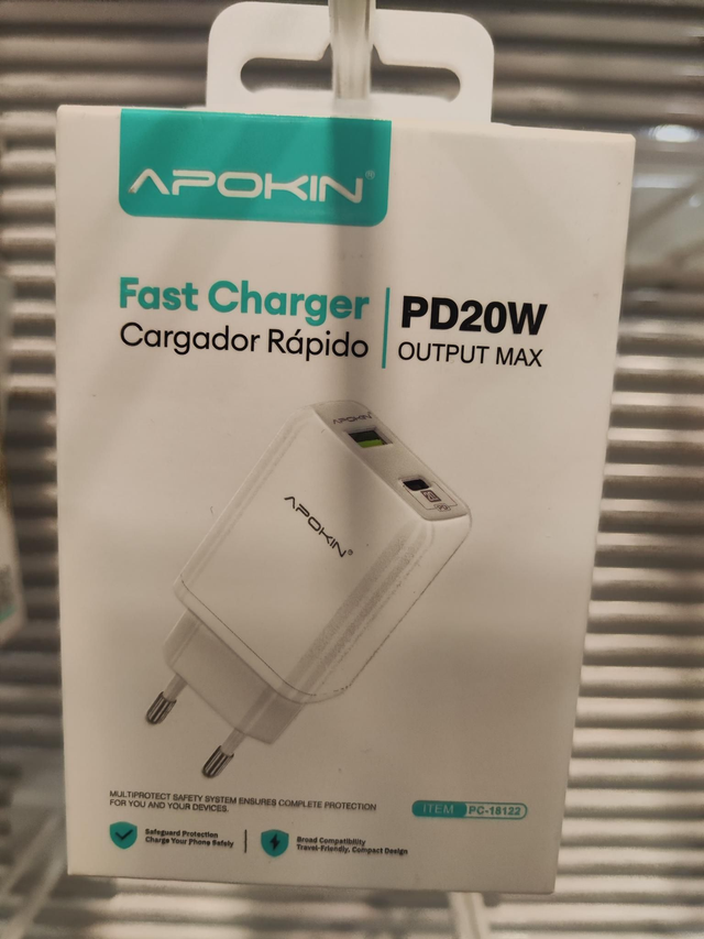 Apokin Cargador Rápido USB y C 20W 
