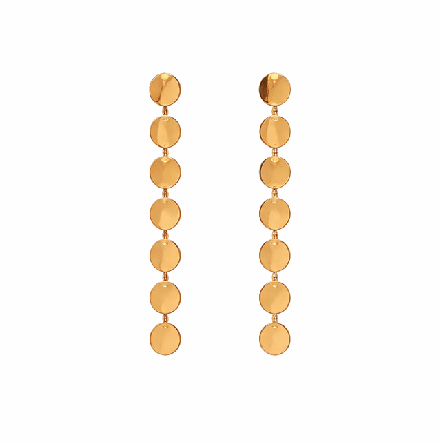 Pendientes acero dorado 