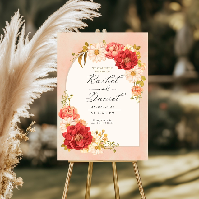 Wedding welcome board