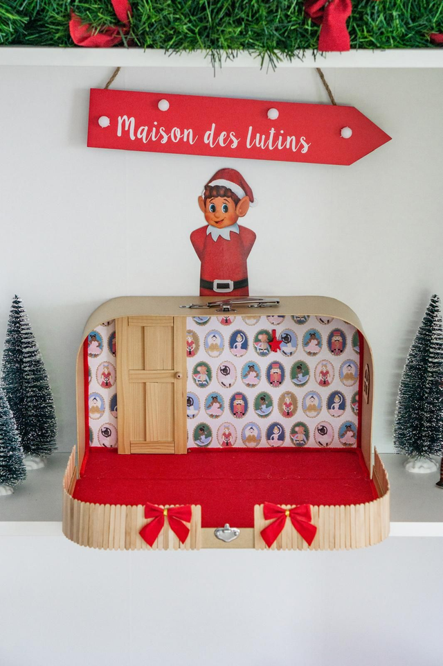 Valise magique - motif Portraits casse noisette