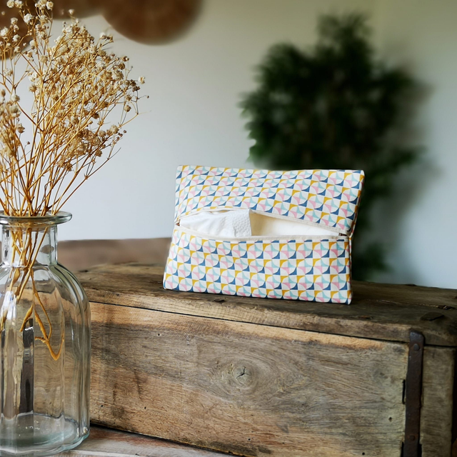 Tissue Pouch - Pastel Geometric