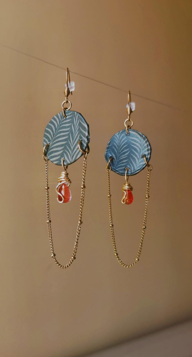 Boucles d'oreilles Spring - Vert