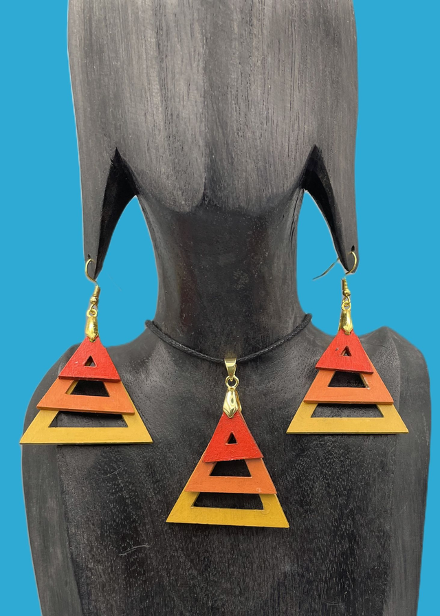 Parure TRI-ANGLE ROJ