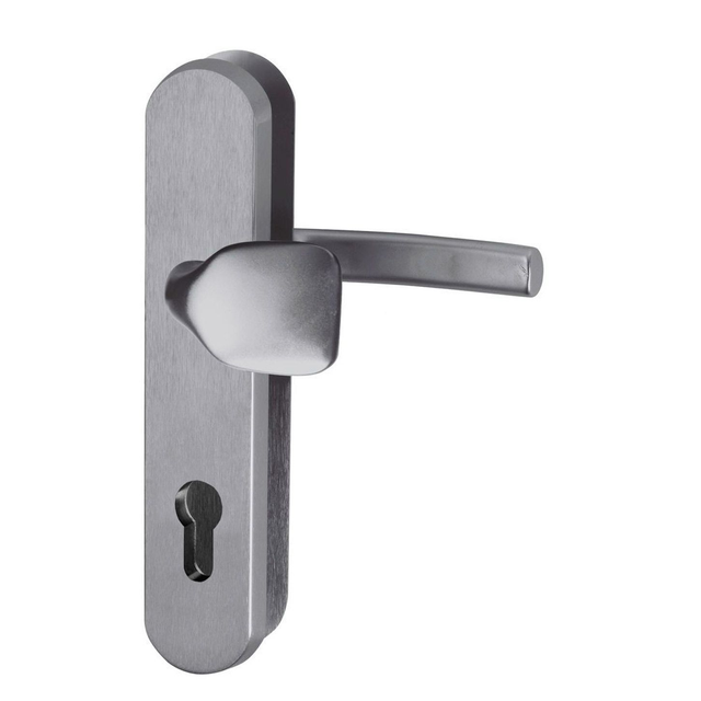 Hliníkové bezpečnostní kování - madlo/klika bez překrytí vložky F9