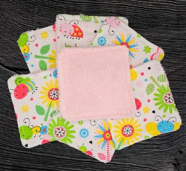 Lot de 7 cotons lavables abeille