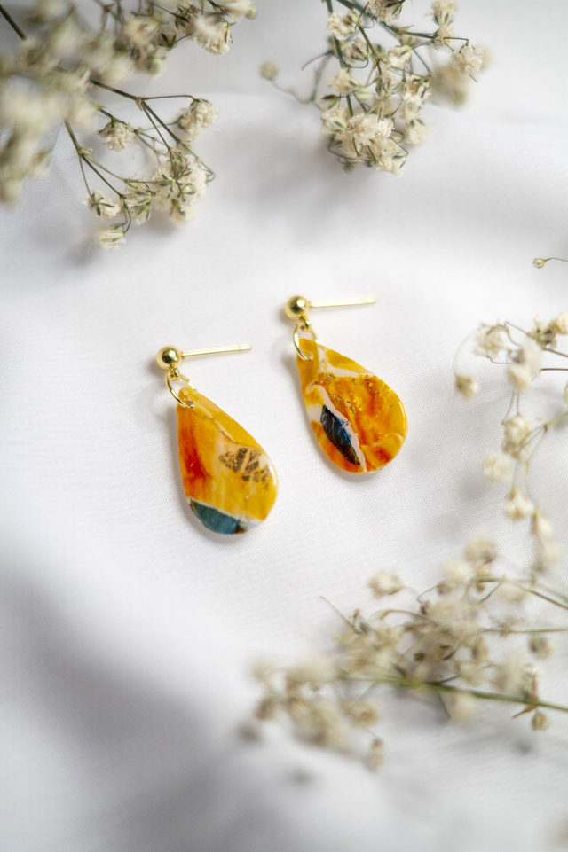 Coloris potimarron - Boucles Goutte