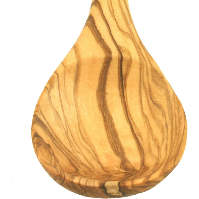 Deep Spoon – Tuscan Olive Wood – Classic Round Deep Spoon · 30 cm