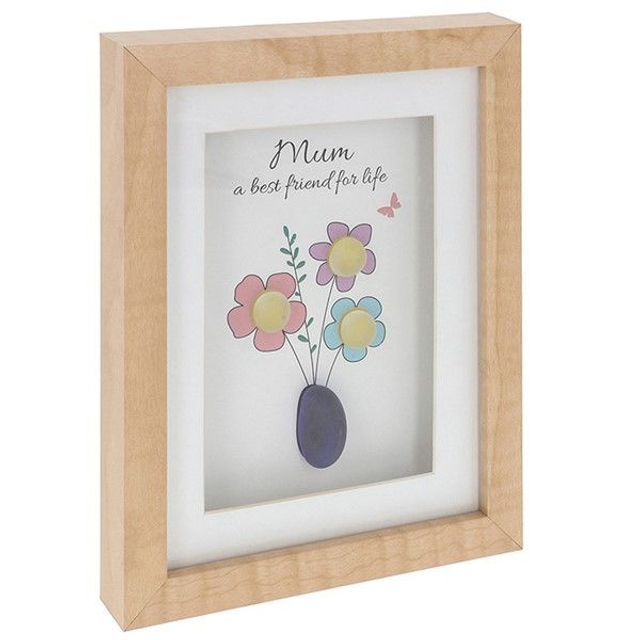Mum Pebble Glass Plaque – A Best Friend for Life Sentiment Gift