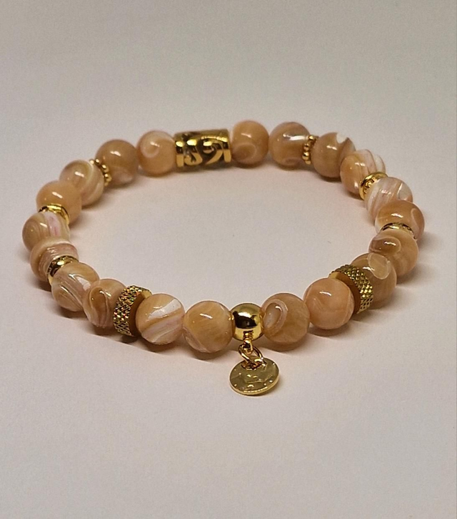 Bracelet Nacre doré en 0,8 cm 