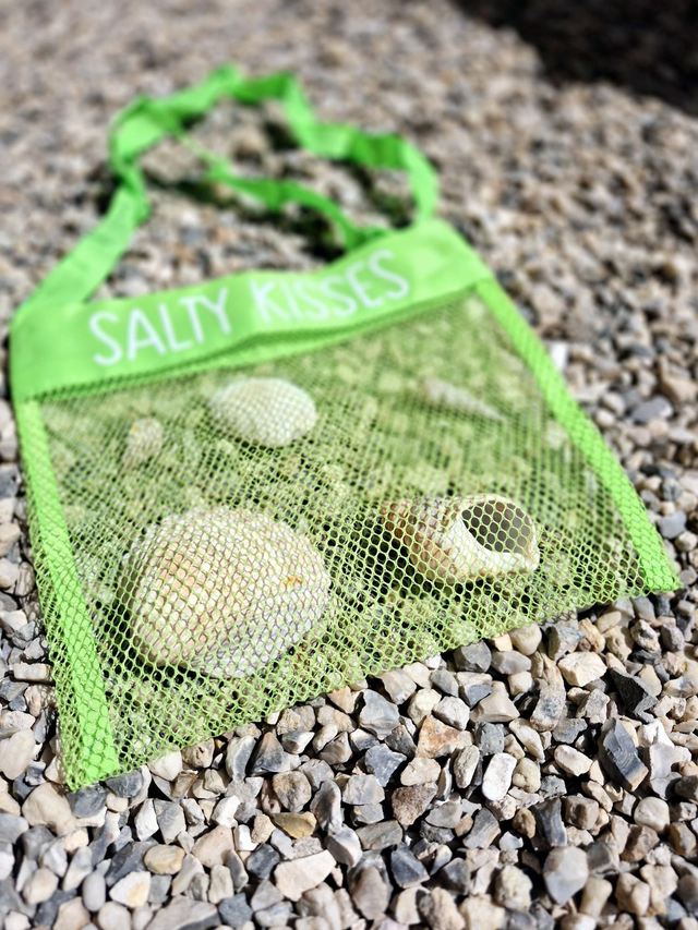 Green Mesh Beach Bag