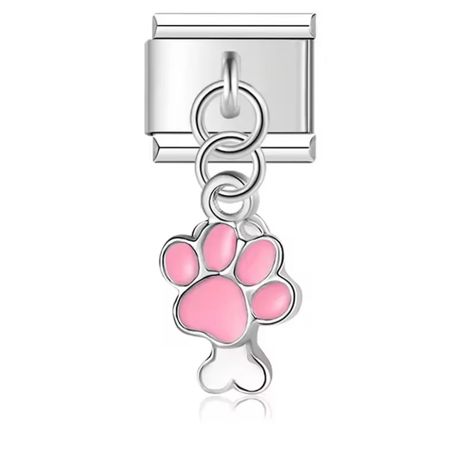 Charm Patita y Hueso Colgante