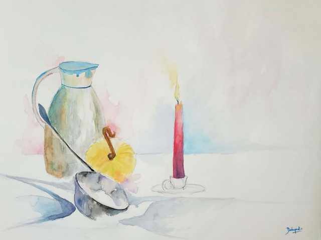 La louche, la bougie, la carafe et le potiron, 2018