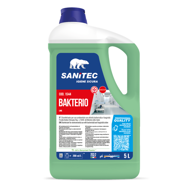 Sapone Pavimenti Sanitec BAKTERIO LIME tanica da 5 lt.