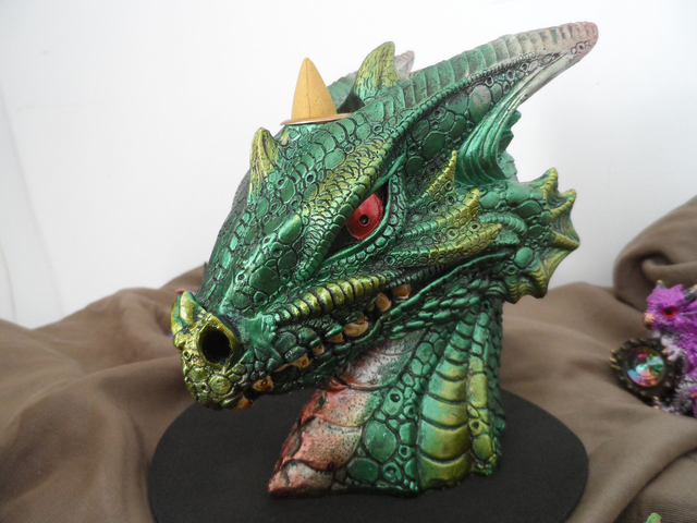 Brûleur d'encens à refoulement Reflux Backflow - Dragon Terre Vert