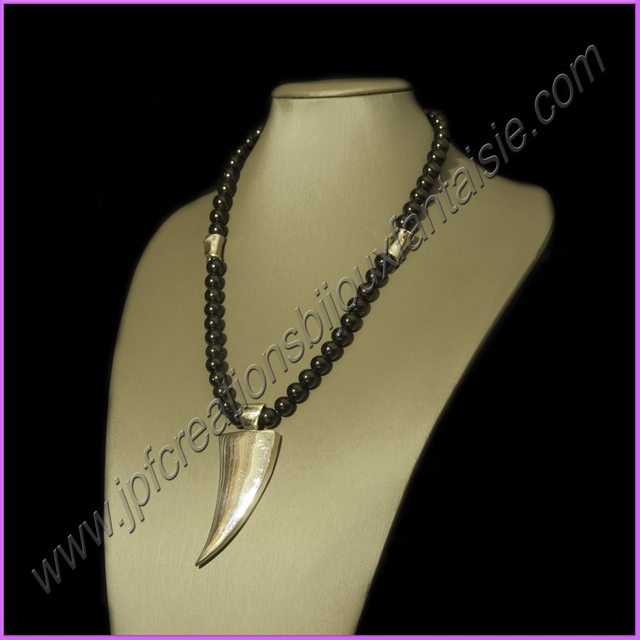 Collier obsidienne noire