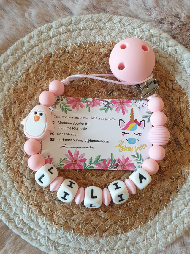 Attache tétine Pingouin