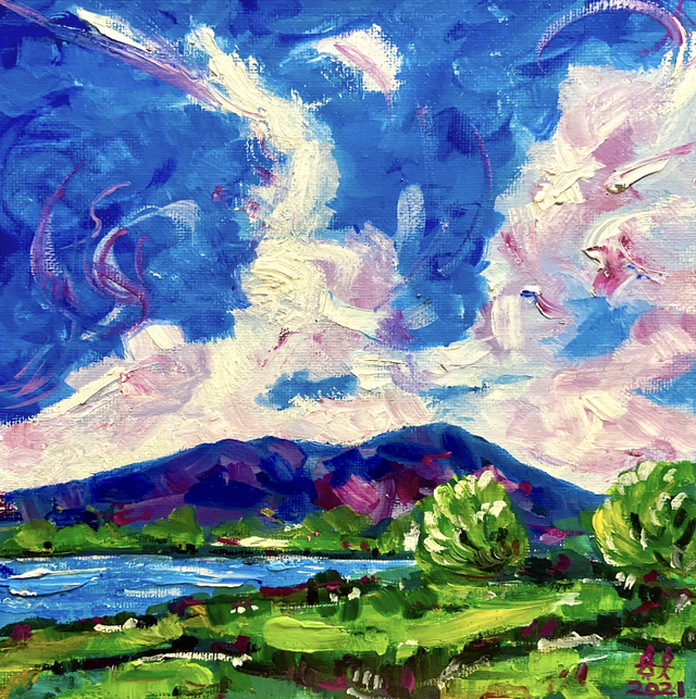 X4 Prints - Duddingston loch &amp; Arthurs Seat 8"x8" (£7.50 per unit)