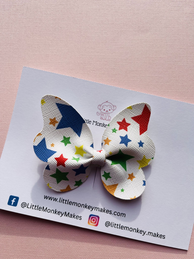 Rainbow star butterfly bow