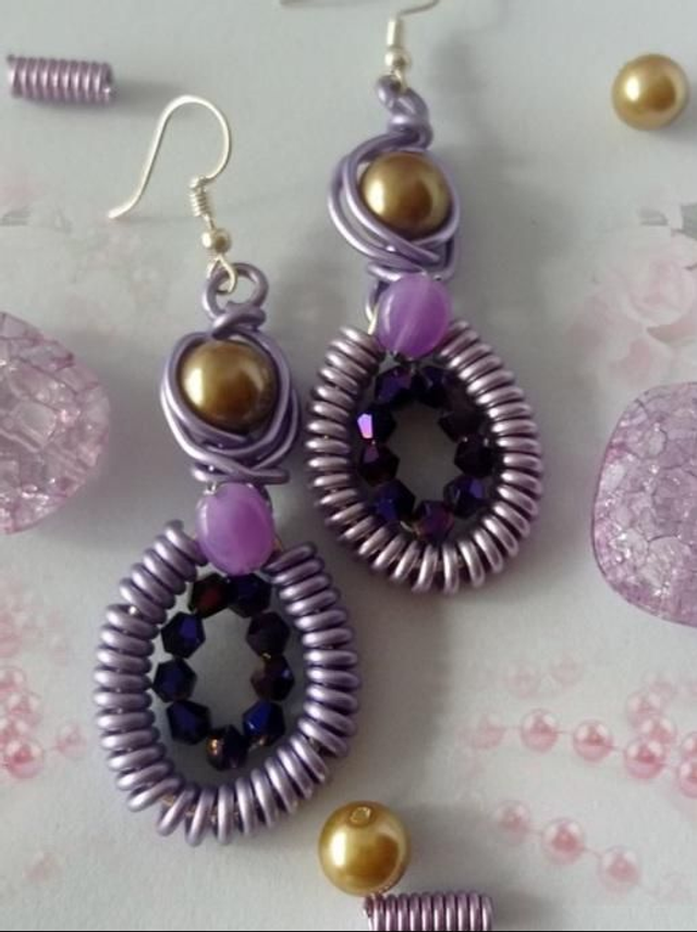Boucles d’oreilles Spirale Améthyste 