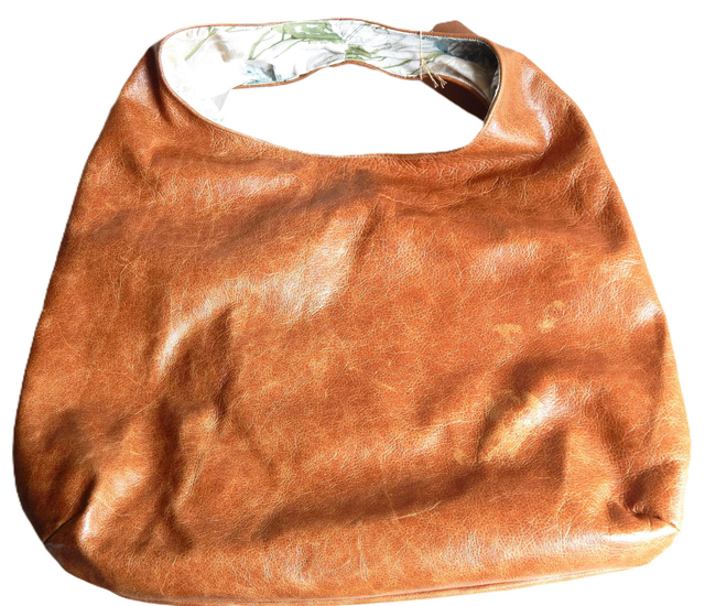 SOLD Large Brown Leather Hand Bag