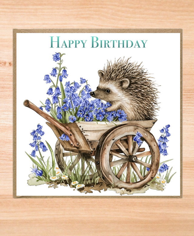 Hedgehog Birthday Card