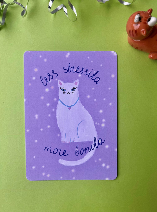 Postikortti "Less Stressita More Bonita"