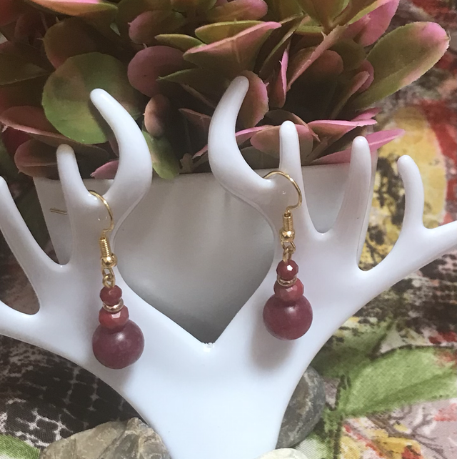 Red Dangling Earrings-RDE03